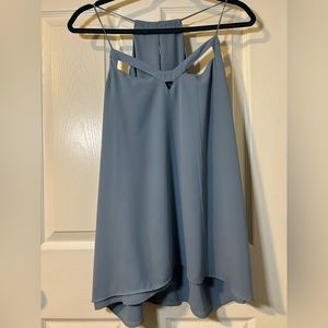 Dusty blue Express tank top blouse - size L